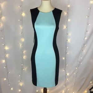Alexia Admor Black and Light Blue Mini Dress